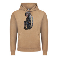 Vintage Coffee Chimpanzee Illustrations Vintage Hoodie - LillyAllenDesigns