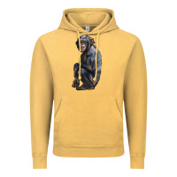 Vintage Mustard Chimpanzee Illustrations Vintage Hoodie - LillyAllenDesigns