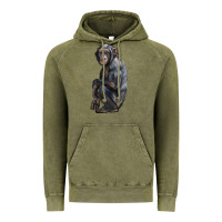 Vintage Olive Chimpanzee Illustrations Vintage Hoodie - LillyAllenDesigns