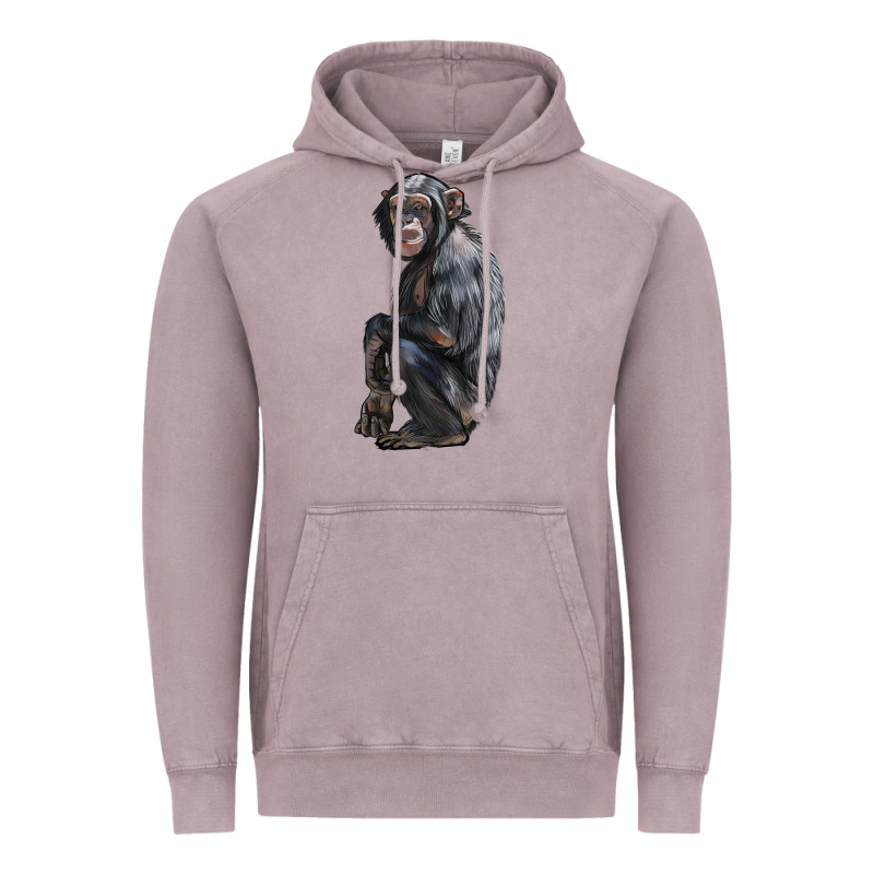 Chimpanzee Illustrations Vintage Hoodie by LillyAllenDesigns | Teevron