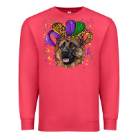 Cardinal Mardi gras hat german shepherd Premium Sweatshirt - RanaPortraitStore