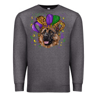 Charcoal Heather Mardi gras hat german shepherd Premium Sweatshirt - RanaPortraitStore
