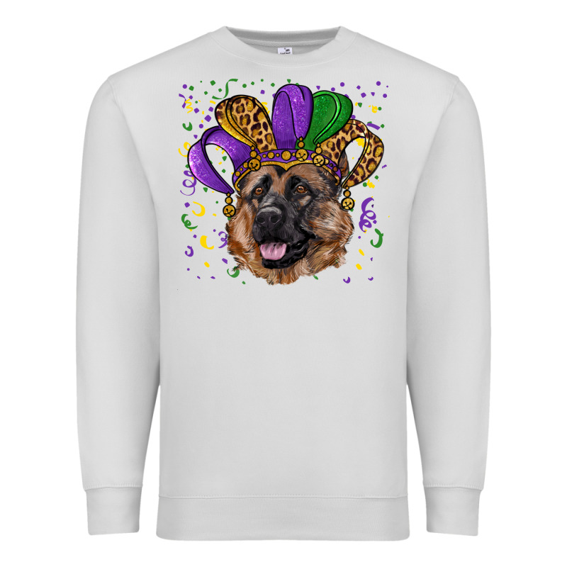 Mardi Gras Hat German Shepherd Premium Sweatshirt by RanaPortraitStore | Teevron