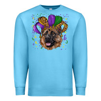 Ocean Blue Mardi gras hat german shepherd Premium Sweatshirt - RanaPortraitStore