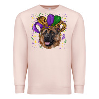 Pale Pink Mardi gras hat german shepherd Premium Sweatshirt - RanaPortraitStore