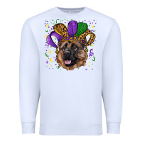 White Mardi gras hat german shepherd Premium Sweatshirt - RanaPortraitStore
