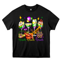 Black drink drank drunk mardi gras wine glasses olivia Heavy Core Tee - OliviaCreatesArt