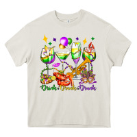 Cream drink drank drunk mardi gras wine glasses olivia Heavy Core Tee - OliviaCreatesArt