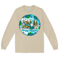 Mushroom merry christmas Long Sleeve Tee - CowhideDigitalArt