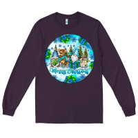 Plum merry christmas Long Sleeve Tee - CowhideDigitalArt