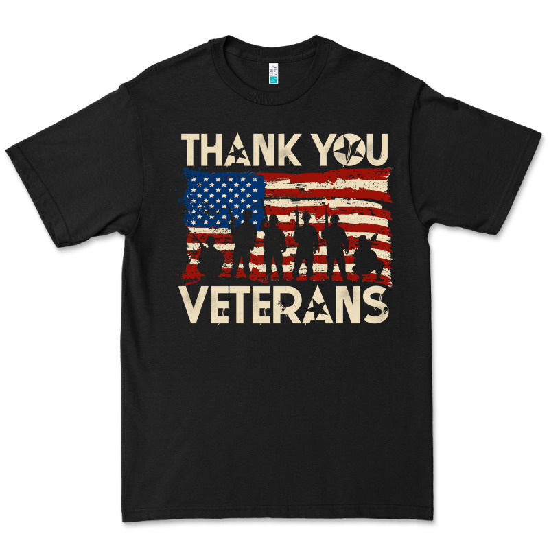 Thank You Veterans American Flag Patriotic Premium Tee by baoMotion | Teevron
