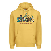 Antique Gold she is strong Premium Hoodie - Artiststas