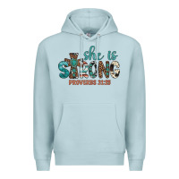 Blue Mist she is strong Premium Hoodie - Artiststas