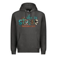 Charcoal Heather she is strong Premium Hoodie - Artiststas