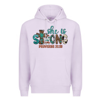 Lilac she is strong Premium Hoodie - Artiststas