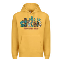 Mustard she is strong Premium Hoodie - Artiststas