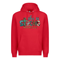 Red she is strong Premium Hoodie - Artiststas