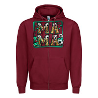 Burgundy soccer mama Zipper Hoodie - Jasminsmagicworld