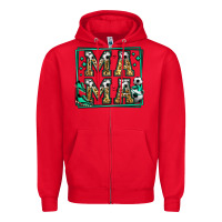 Red soccer mama Zipper Hoodie - Jasminsmagicworld