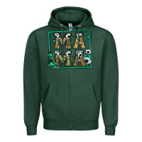Sports Green soccer mama Zipper Hoodie - Jasminsmagicworld
