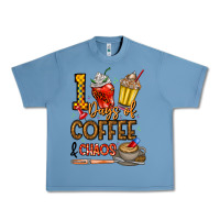Pebble Blue 100. Days Of Coffee  Chaos Urban Heavy Tee - CowhideDigitalArt