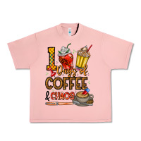 Salmon 100. Days Of Coffee  Chaos Urban Heavy Tee - CowhideDigitalArt