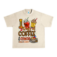 Sandshell 100. Days Of Coffee  Chaos Urban Heavy Tee - CowhideDigitalArt