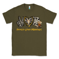 Army Green Peace Love Missouri Classic Tee - Jasminsmagicworld