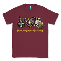 Burgundy Peace Love Missouri Classic Tee - Jasminsmagicworld