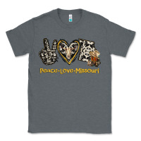 Charcoal Heather Peace Love Missouri Classic Tee - Jasminsmagicworld