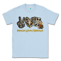 Dusty Blue Peace Love Missouri Classic Tee - Jasminsmagicworld