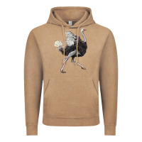 Vintage Coffee Ostrich Vintage Hoodie - LillyAllenDesigns
