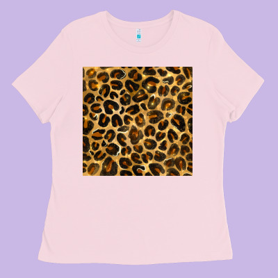 Leopard Seamless Pattern Ladies Tee Designed By Bundleandbundleshop
