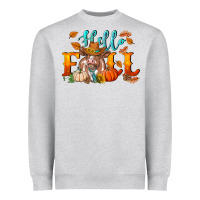 Heather Grey hello fall heifer cow Heavyweight Sweatshirt - RanaPortraitStore