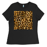 Black leopard seamless pattern Ladies Tee - BundleAndBundleShop