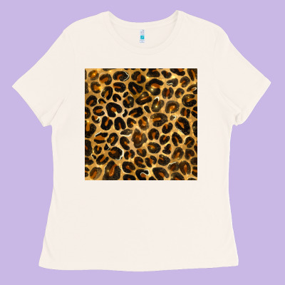 Leopard Seamless Pattern Ladies Tee Designed By Bundleandbundleshop