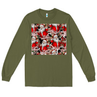 Army Green Merry Christmas Long Sleeve Tee - CowhideDigitalArt