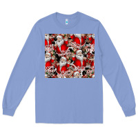 Colony Blue Merry Christmas Long Sleeve Tee - CowhideDigitalArt