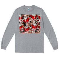 Heather Grey Merry Christmas Long Sleeve Tee - CowhideDigitalArt