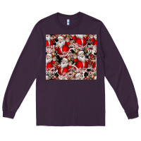 Plum Merry Christmas Long Sleeve Tee - CowhideDigitalArt