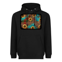 Black christmas sunflowers and buffalo plaid background Heavyweight Hoodie - Jasminsmagicworld