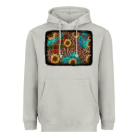 Christmas Sunflowers And Buffalo Plaid Background Heavyweight Hoodie | Teevron