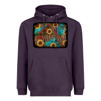 Plum christmas sunflowers and buffalo plaid background Heavyweight Hoodie - Jasminsmagicworld