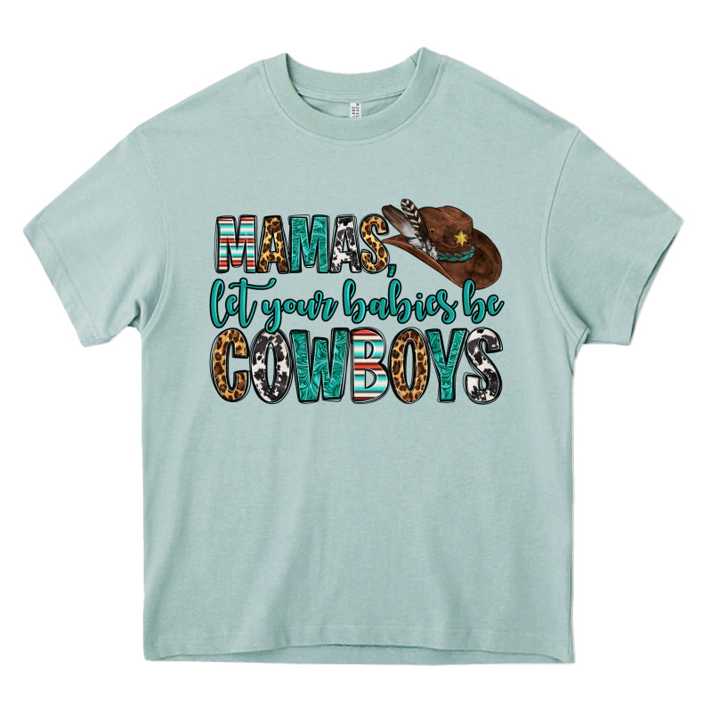 Mama's Let Your Babies Be Cowboys Heavy Core Tee by OliviaCreatesArt | Teevron