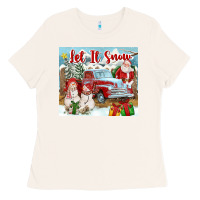Bone Let It Snow Tumbler Ladies Tee - FaDigitalArtStudio