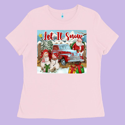 Let It Snow Tumbler Ladies Tee Designed By Fadigitalartstudio