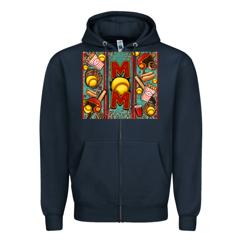 Softball Mom Zipper Hoodie by Jasminsmagicworld | Teevron