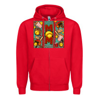 Red softball mom Zipper Hoodie - Jasminsmagicworld
