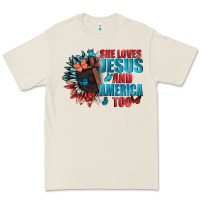 Bone She love Jesus and America too Premium Tee - FaDigitalArtStudio