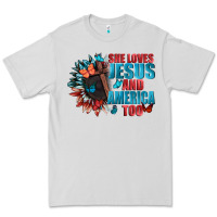 She Love Jesus And America Too Premium Tee | Teevron